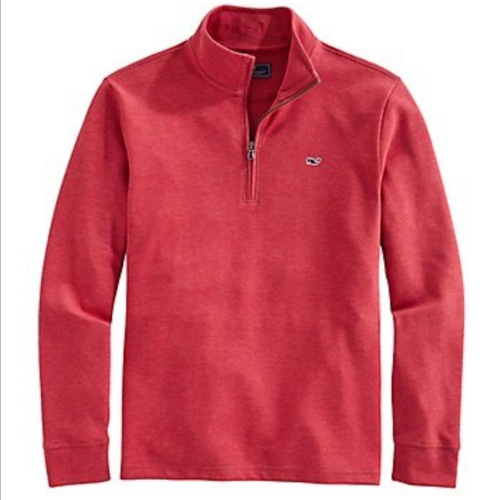 Vineyard Vines Saltwater 1/4-zip sweater men's medium BNWT red